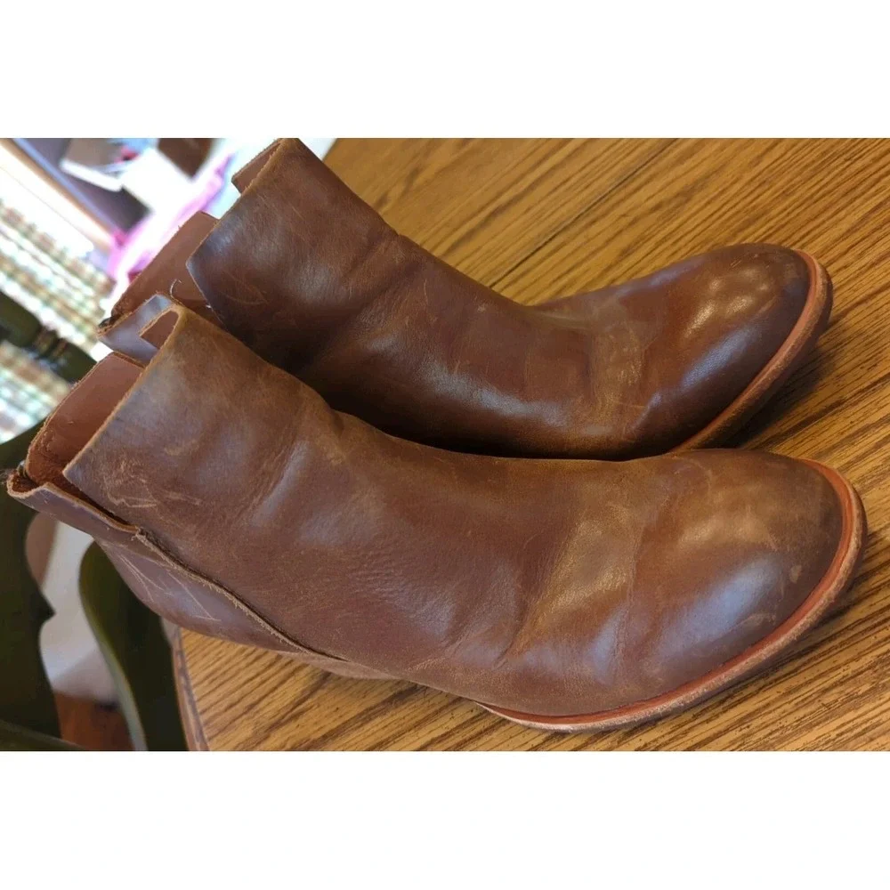 Bundle Kork Ease Brown Leather‎ Boots Booties Size 9.5 M